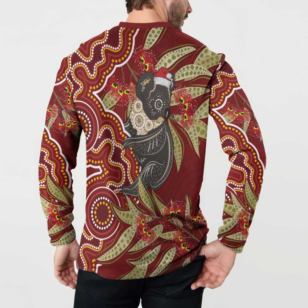 Australia Santa Koala Button Sweatshirt Aboriginal Style