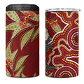 Australia Santa Koala 4 in 1 Can Cooler Tumbler Aboriginal Style