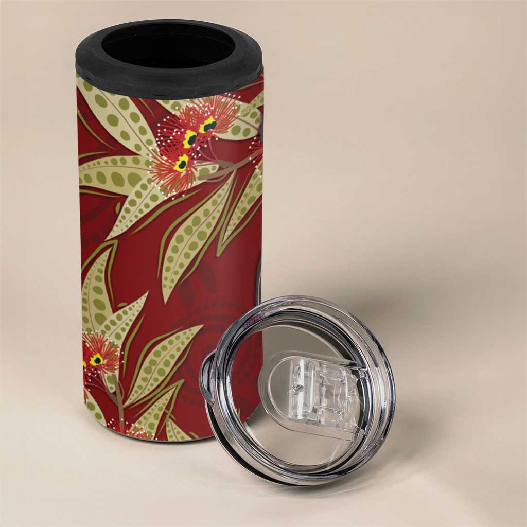 Australia Santa Koala 4 in 1 Can Cooler Tumbler Aboriginal Style