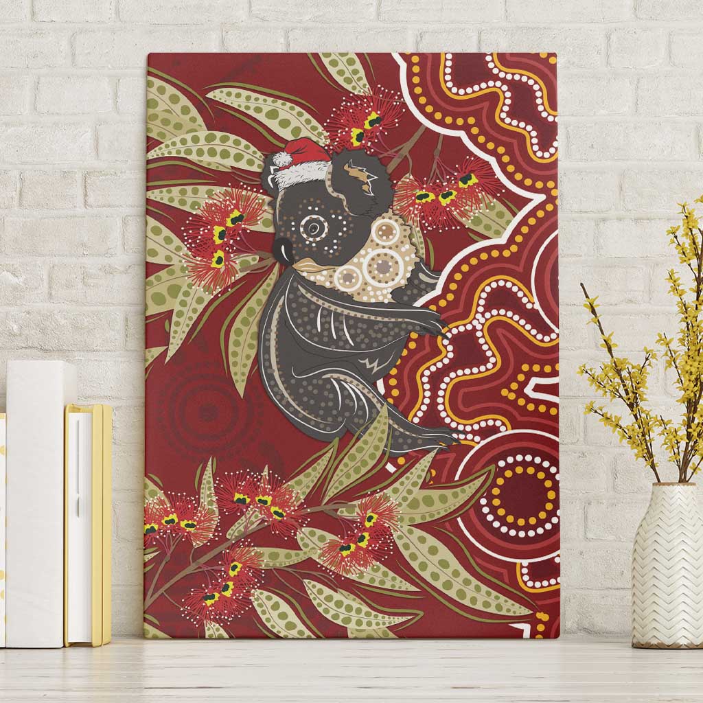 Australia Santa Koala Canvas Wall Art Aboriginal Style