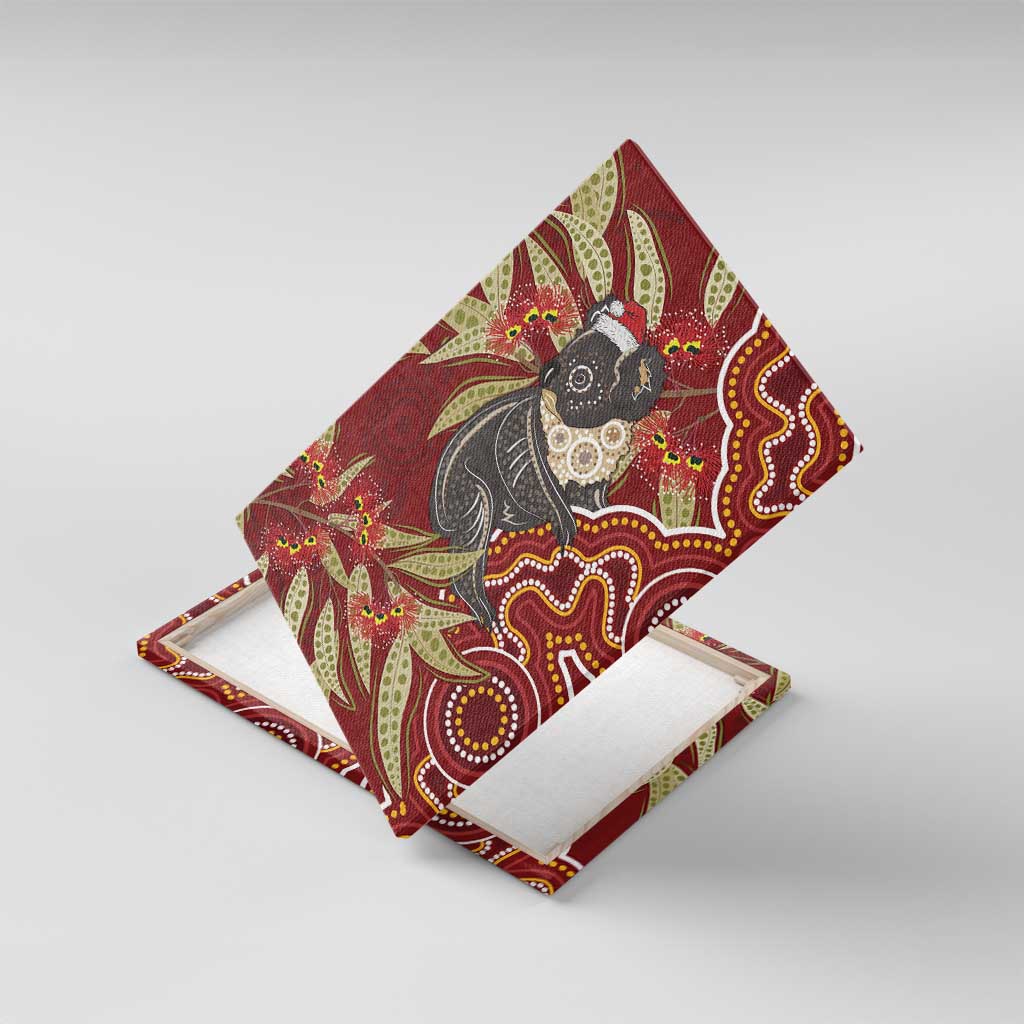 Australia Santa Koala Canvas Wall Art Aboriginal Style