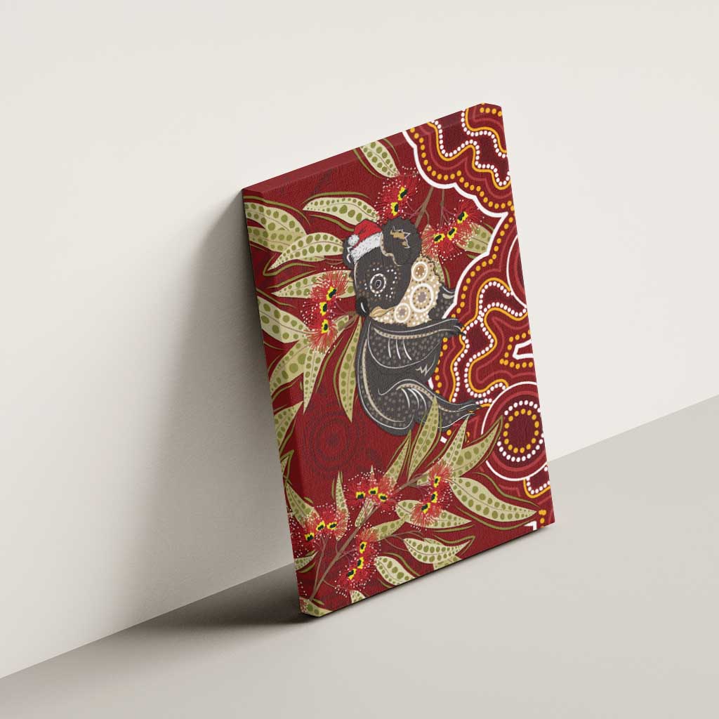 Australia Santa Koala Canvas Wall Art Aboriginal Style
