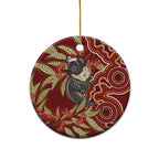 Australia Santa Koala Ceramic Ornament Aboriginal Style