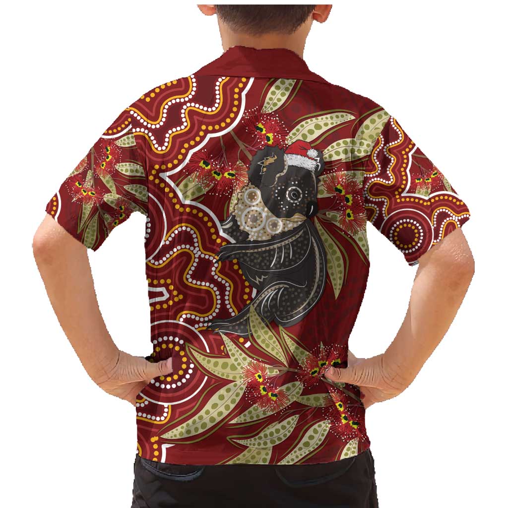 Australia Santa Koala Family Matching Mermaid Dress and Hawaiian Shirt Aboriginal Style