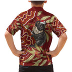 Australia Santa Koala Family Matching Mermaid Dress and Hawaiian Shirt Aboriginal Style