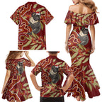 Australia Santa Koala Family Matching Mermaid Dress and Hawaiian Shirt Aboriginal Style