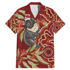 Australia Santa Koala Family Matching Mermaid Dress and Hawaiian Shirt Aboriginal Style