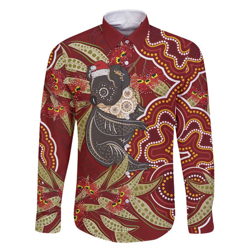 Australia Santa Koala Family Matching Mermaid Dress and Hawaiian Shirt Aboriginal Style