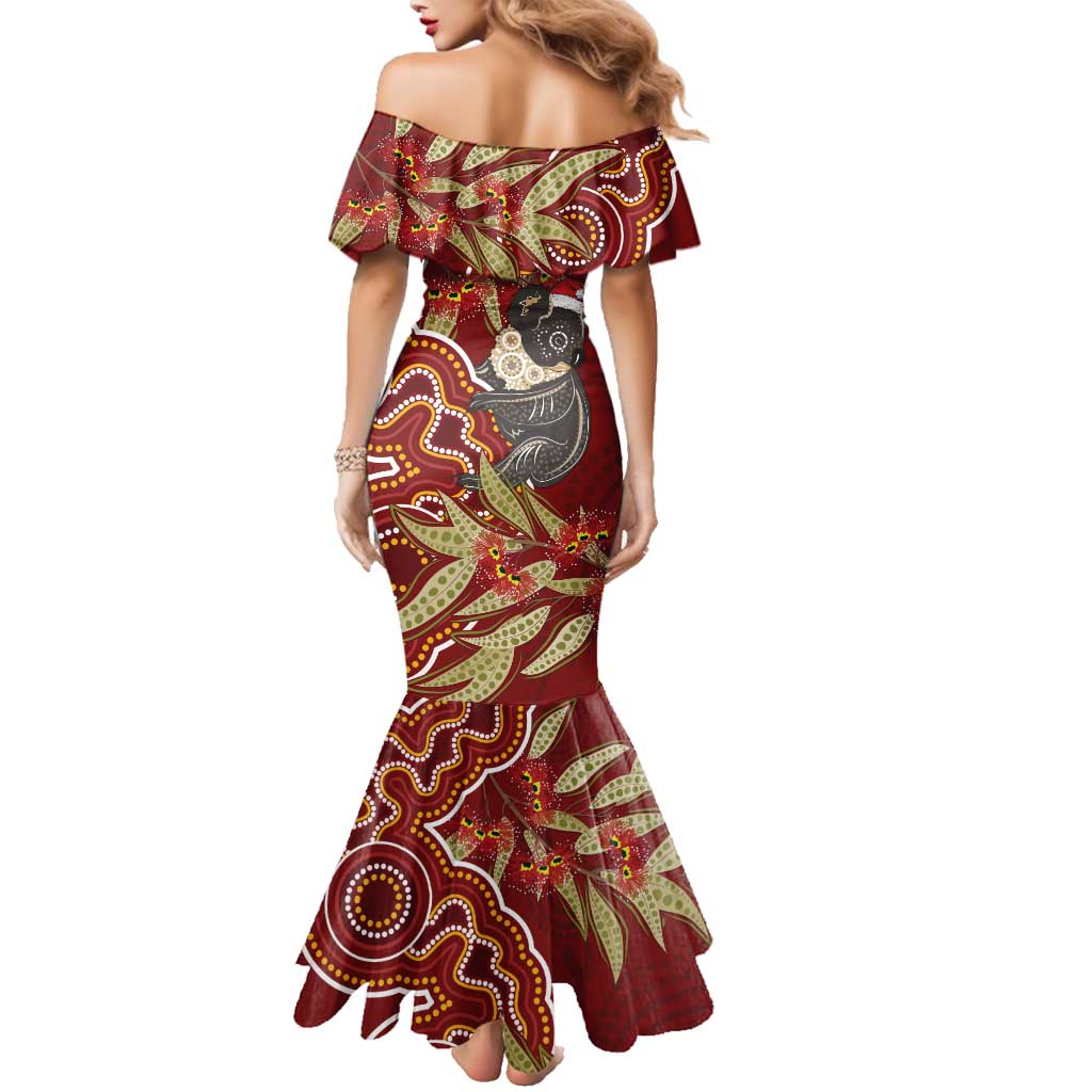 Australia Santa Koala Family Matching Mermaid Dress and Hawaiian Shirt Aboriginal Style