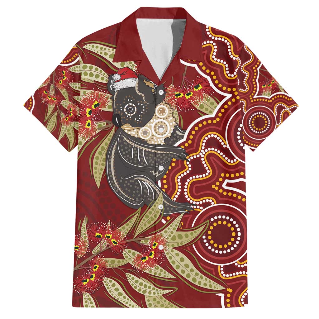 Australia Santa Koala Family Matching Off Shoulder Maxi Dress and Hawaiian Shirt Aboriginal Style