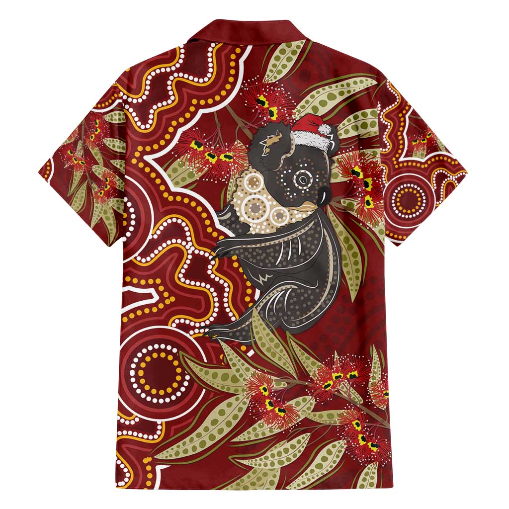 Australia Santa Koala Family Matching Off Shoulder Maxi Dress and Hawaiian Shirt Aboriginal Style