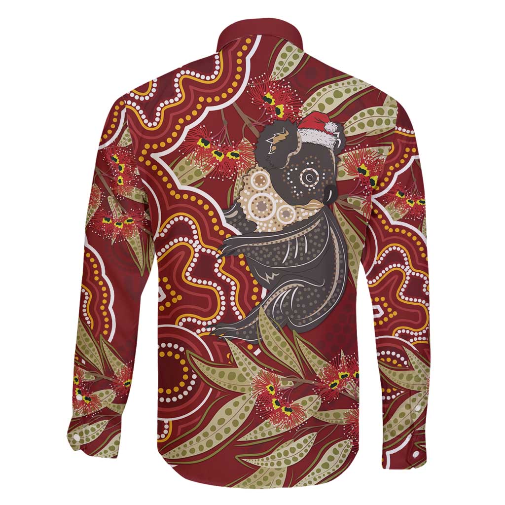 Australia Santa Koala Family Matching Off Shoulder Maxi Dress and Hawaiian Shirt Aboriginal Style
