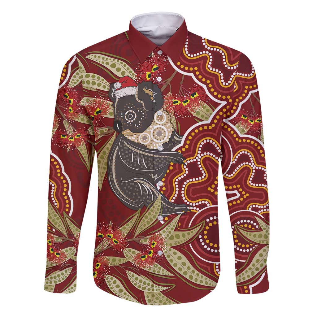 Australia Santa Koala Family Matching Summer Maxi Dress and Hawaiian Shirt Aboriginal Style