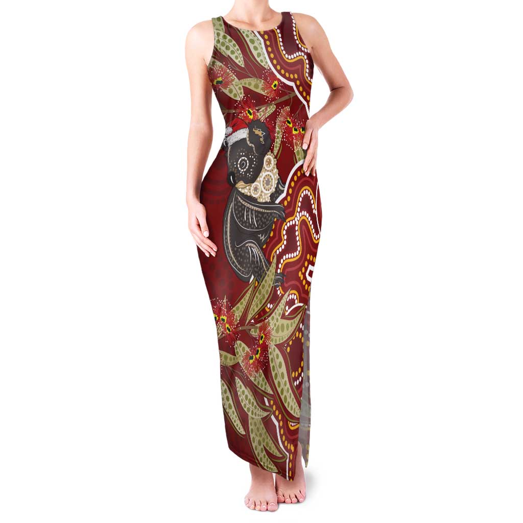Australia Santa Koala Family Matching Tank Maxi Dress and Hawaiian Shirt Aboriginal Style