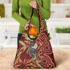 Australia Santa Koala Grocery Bag Aboriginal Style