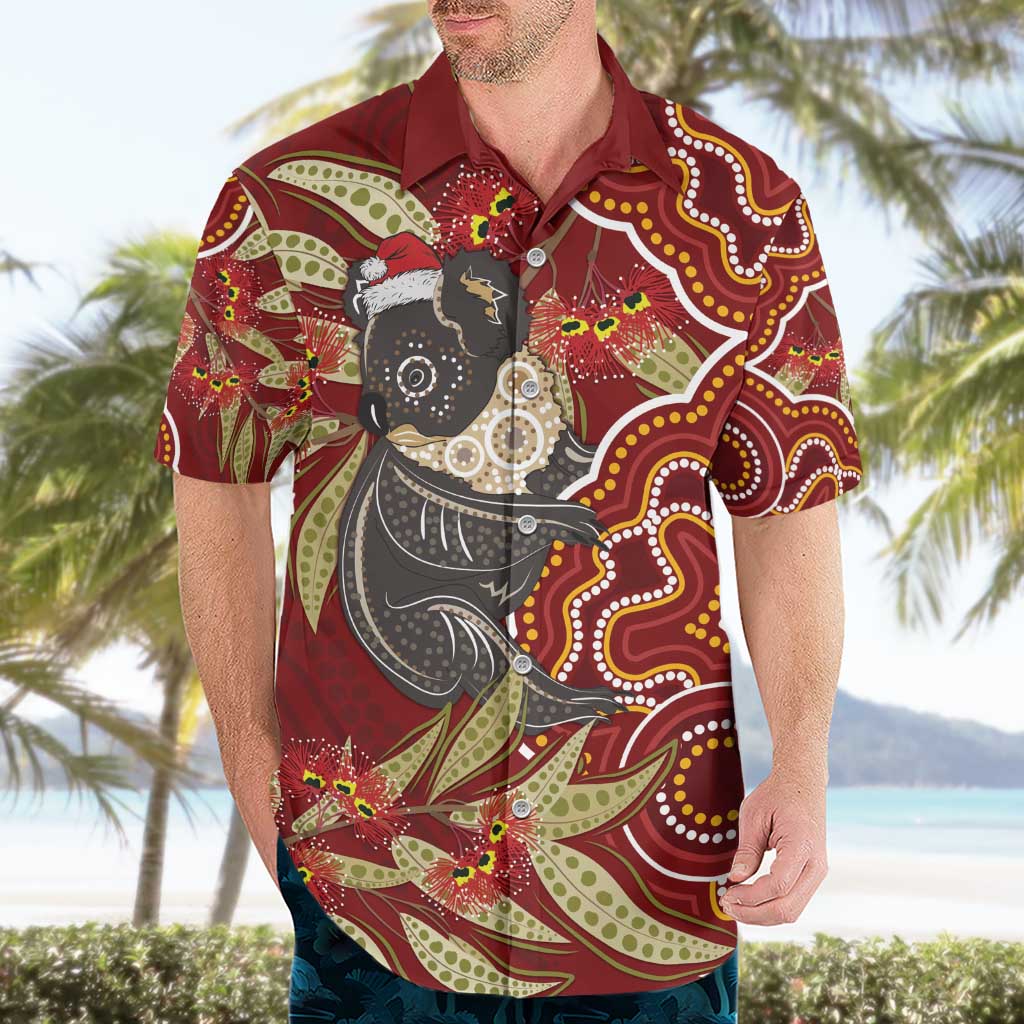 Australia Santa Koala Hawaiian Shirt Aboriginal Style