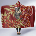 Australia Santa Koala Hooded Blanket Aboriginal Style