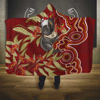 Australia Santa Koala Hooded Blanket Aboriginal Style