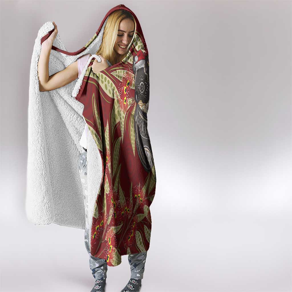 Australia Santa Koala Hooded Blanket Aboriginal Style