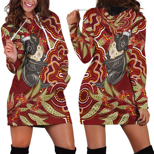 Australia Santa Koala Hoodie Dress Aboriginal Style