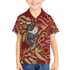 Australia Santa Koala Kid Hawaiian Shirt Aboriginal Style