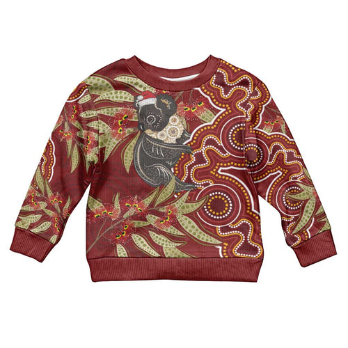 Australia Santa Koala Kid Ugly Christmas Sweater Aboriginal Style