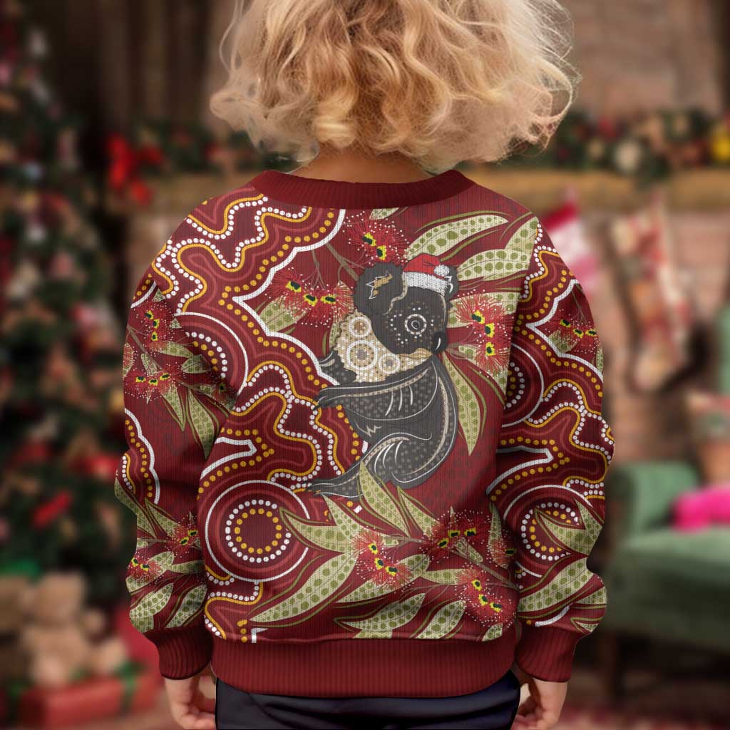 Australia Santa Koala Kid Ugly Christmas Sweater Aboriginal Style