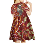 Australia Santa Koala Kid Short Sleeve Dress Aboriginal Style
