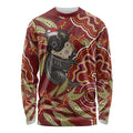 Australia Santa Koala Long Sleeve Shirt Aboriginal Style