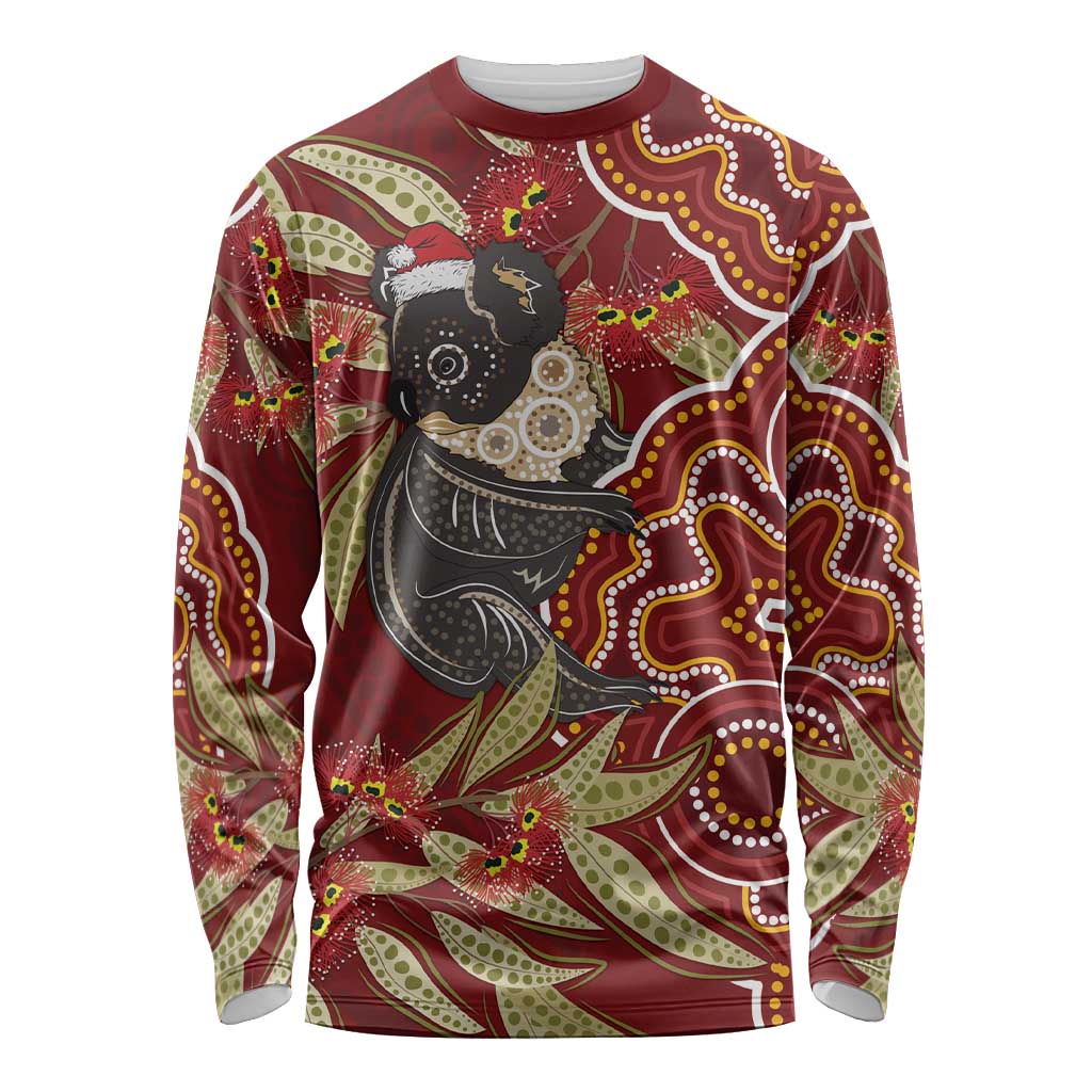 Australia Santa Koala Long Sleeve Shirt Aboriginal Style
