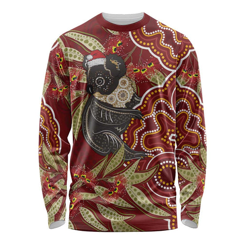 Australia Santa Koala Long Sleeve Shirt Aboriginal Style