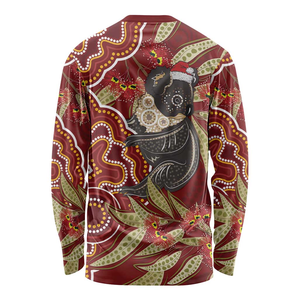 Australia Santa Koala Long Sleeve Shirt Aboriginal Style