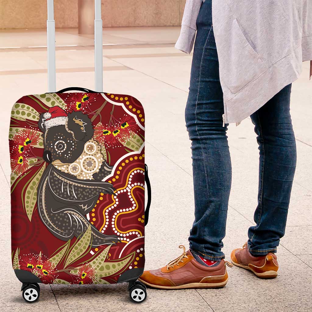 Australia Santa Koala Luggage Cover Aboriginal Style
