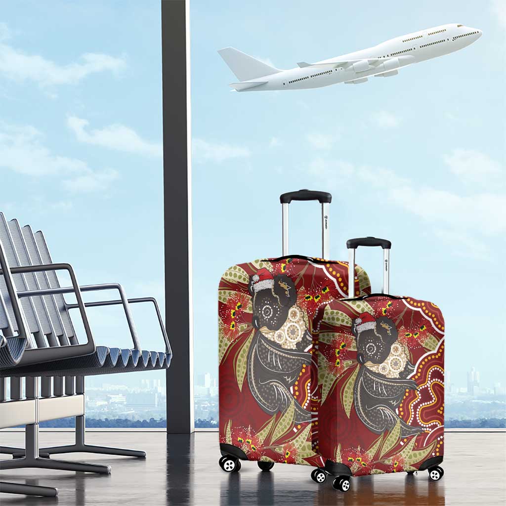 Australia Santa Koala Luggage Cover Aboriginal Style