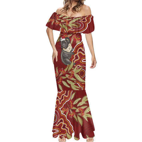 Australia Santa Koala Mermaid Dress Aboriginal Style