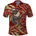 Australia Santa Koala Polo Shirt Aboriginal Style