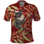Australia Santa Koala Polo Shirt Aboriginal Style