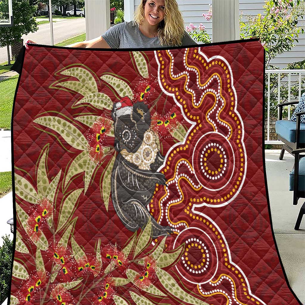 Australia Santa Koala Quilt Aboriginal Style