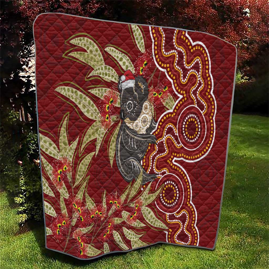 Australia Santa Koala Quilt Aboriginal Style