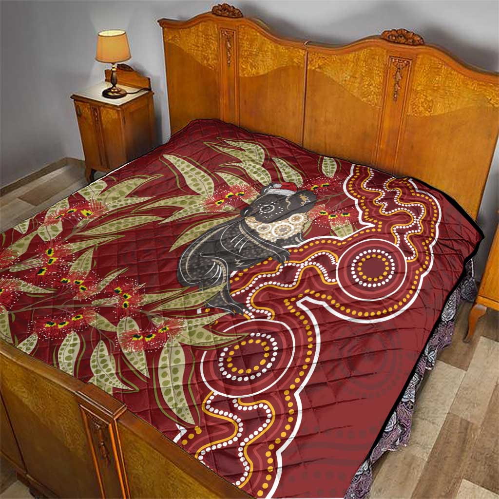 Australia Santa Koala Quilt Aboriginal Style