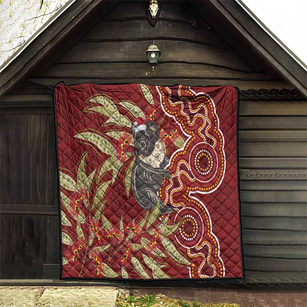 Australia Santa Koala Quilt Aboriginal Style