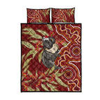 Australia Santa Koala Quilt Bed Set Aboriginal Style