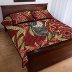 Australia Santa Koala Quilt Bed Set Aboriginal Style