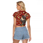 Australia Santa Koala Raglan Cropped T Shirt Aboriginal Style