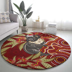 Australia Santa Koala Round Carpet Aboriginal Style
