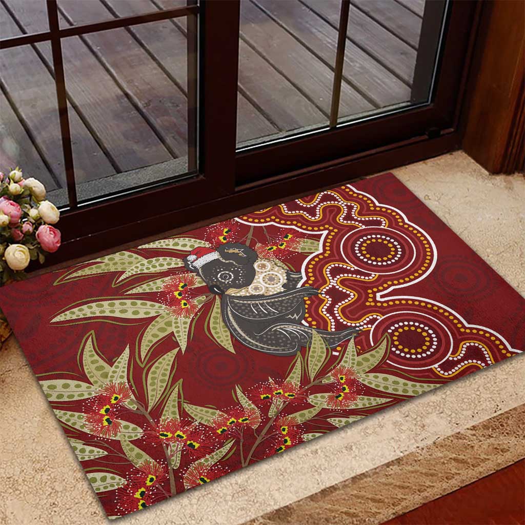 Australia Santa Koala Rubber Doormat Aboriginal Style