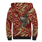 Australia Santa Koala Sherpa Hoodie Aboriginal Style