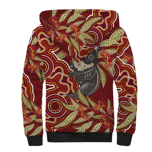 Australia Santa Koala Sherpa Hoodie Aboriginal Style
