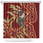 Australia Santa Koala Shower Curtain Aboriginal Style