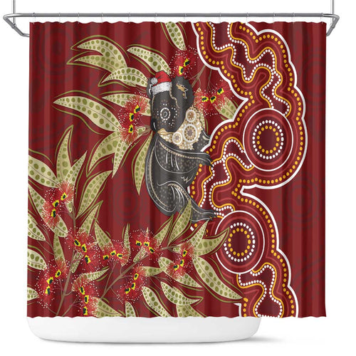 Australia Santa Koala Shower Curtain Aboriginal Style